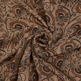 Mousseline imprimée crinkle lurex Jaipur bloom fond chair