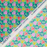 Coton Liberty ® Love Links vert au mètre