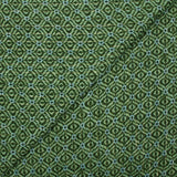 Mousseline imprimée crinkle lurex vibration positive vert