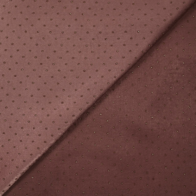 Crêpe satin plumetis pailleté cassis