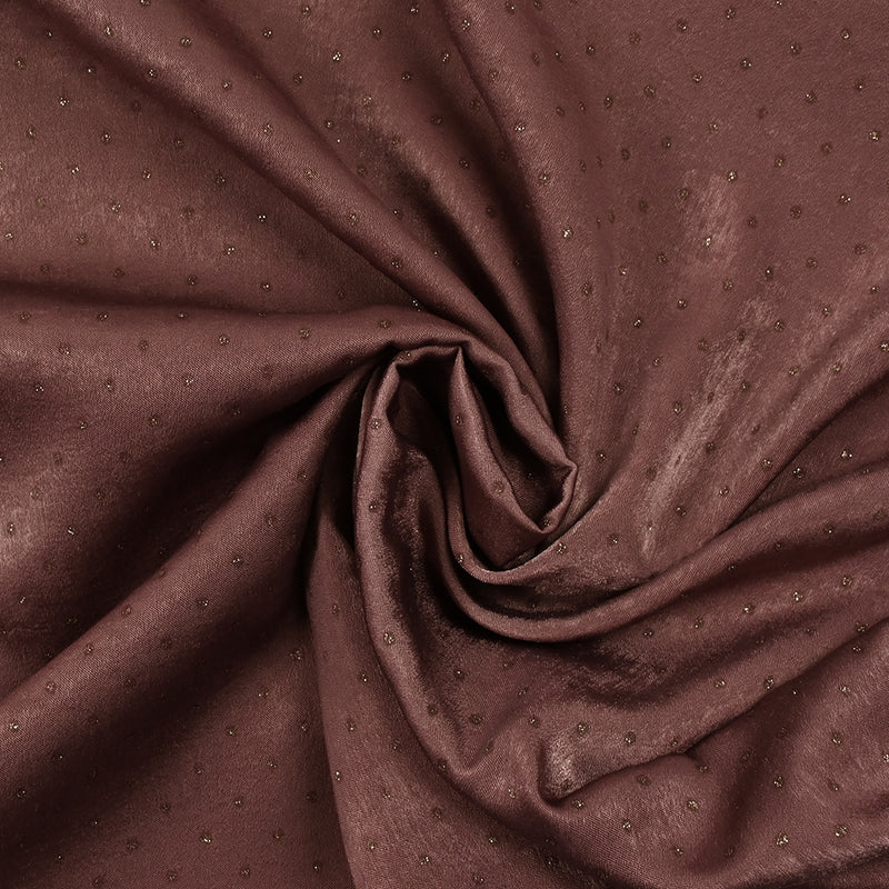 Crêpe satin plumetis pailleté cassis