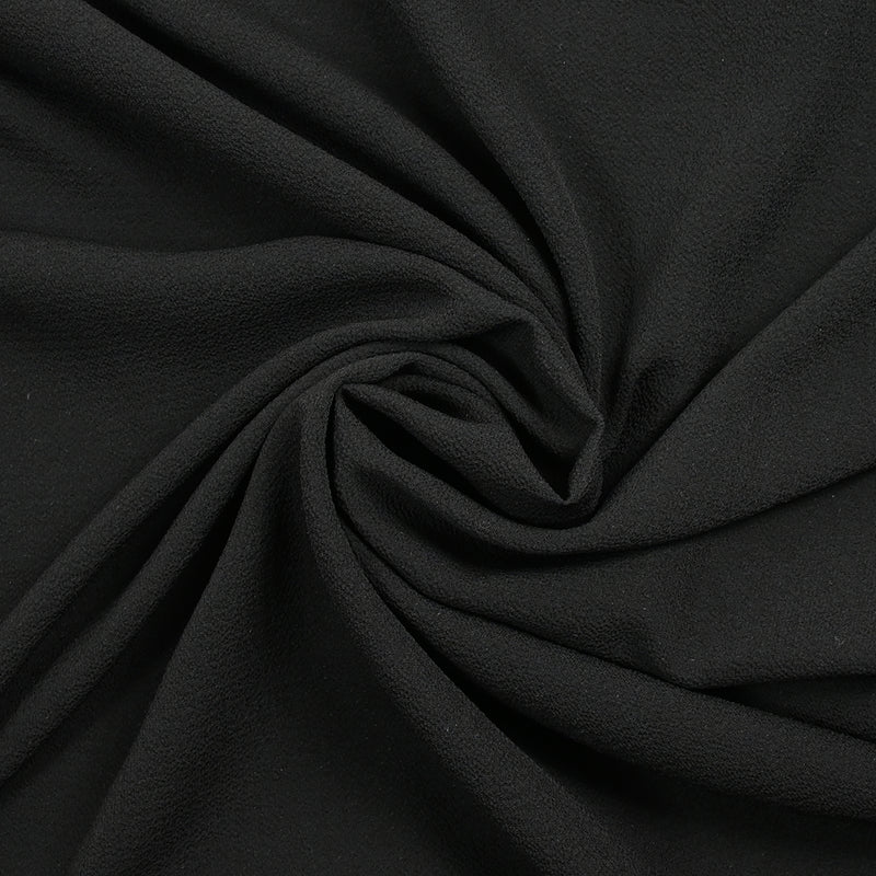 Crêpe de polyester fin noir