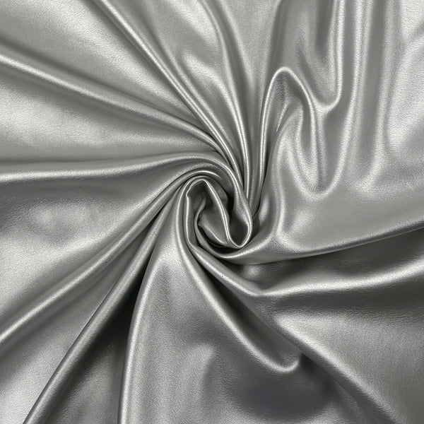 Simili cuir polyester argent