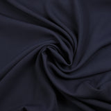 Crêpe de polyester fin bleu nuit