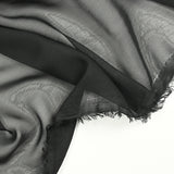 Mousseline de polyester noir