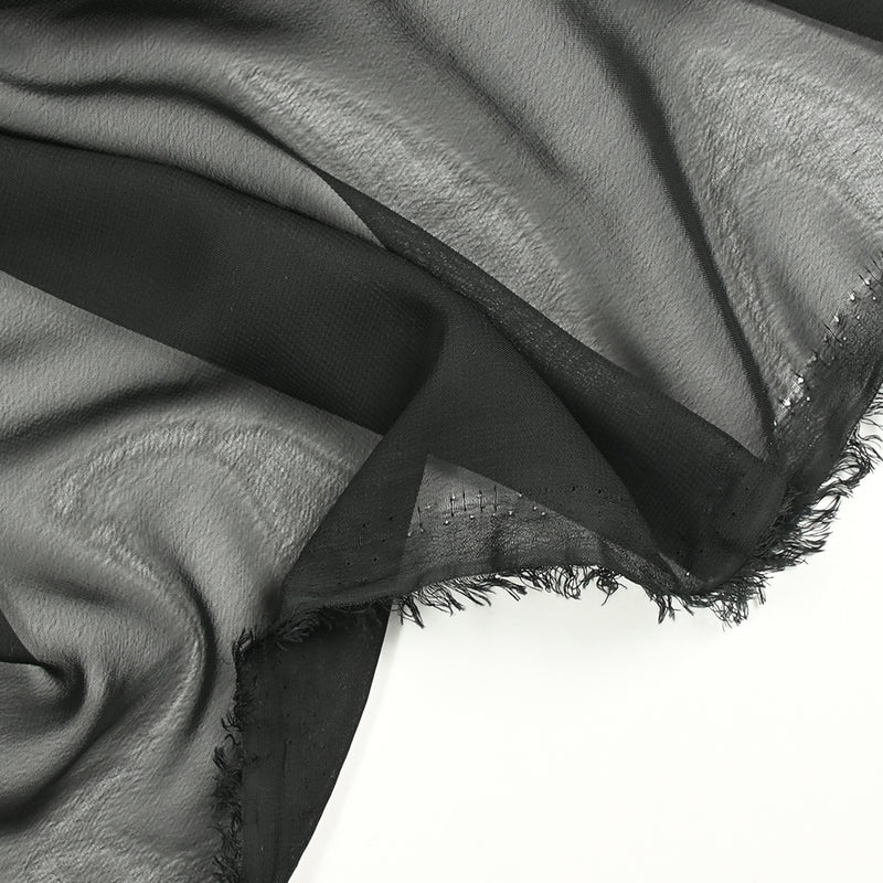 Mousseline de polyester noir