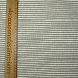 100% Lin rayé gris et blanc
