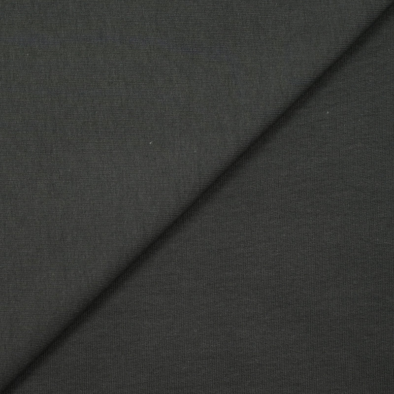 Jersey de coton envers polaire gris foncé