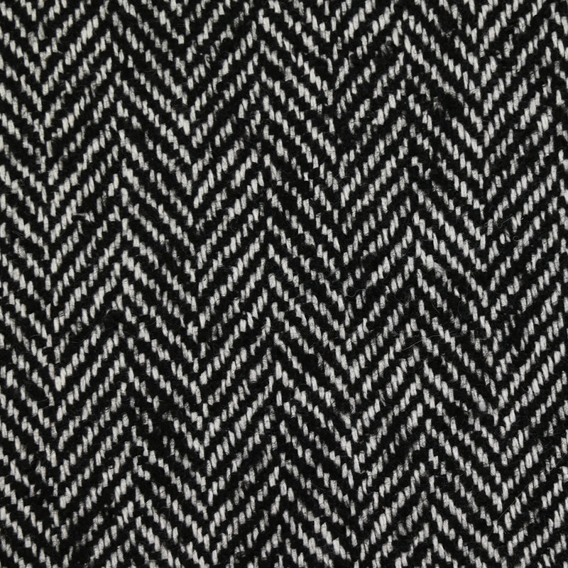 Chevrons mixtos de lana 25 mm en blanco y negro