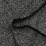 Chevrons mixtos de lana 25 mm en blanco y negro