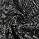 Chevrons mixtos de lana 25 mm en blanco y negro