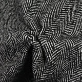 Chevrons mixtos de lana 25 mm en blanco y negro