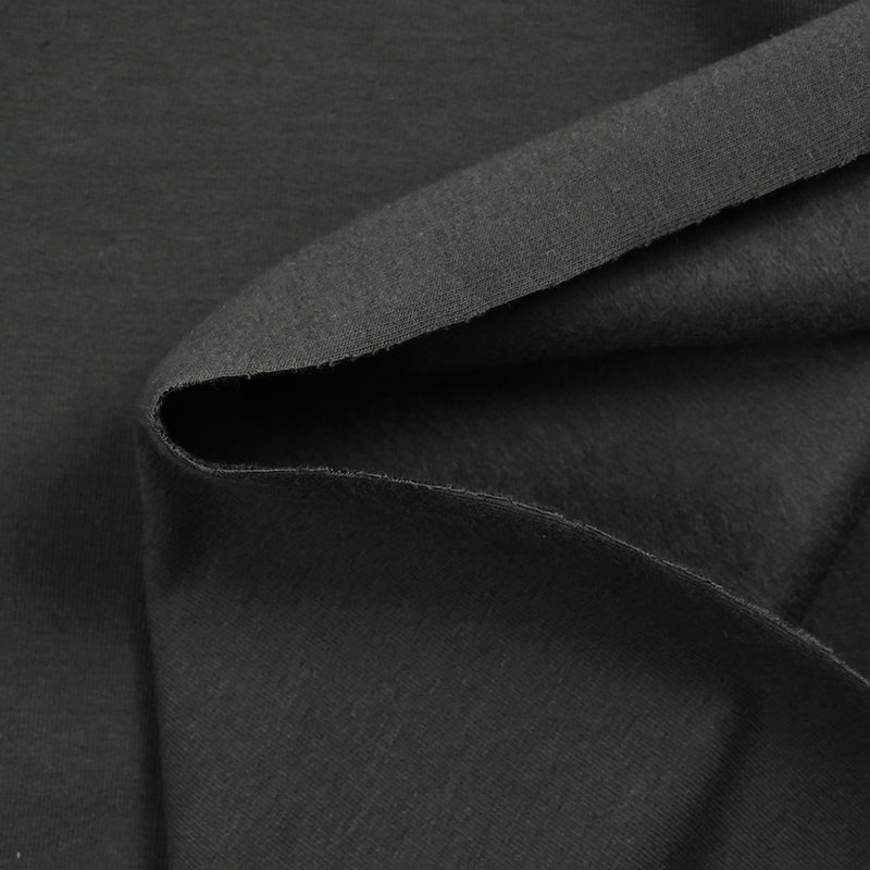 Jersey de coton envers polaire gris foncé