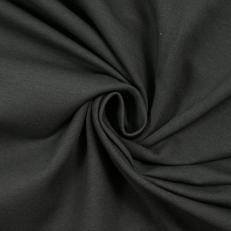 Jersey de coton envers polaire gris foncé