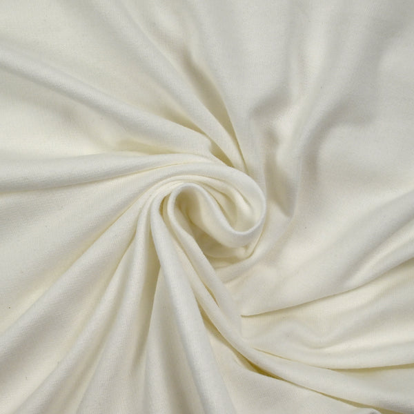 Jersey de coton french terry blanc cassé