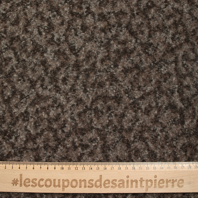 Jacquard de polyester bouilli beige et marron