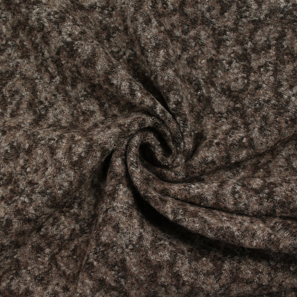 Jacquard de polyester bouilli beige et marron