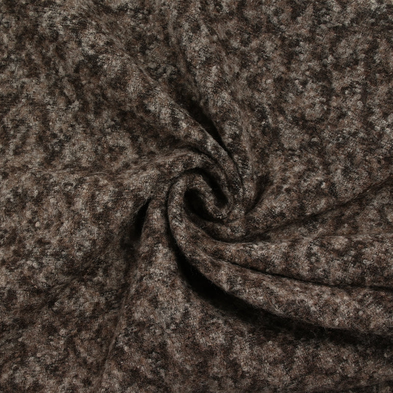 Jacquard de polyester bouilli beige et marron