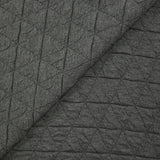 Jersey matelassé triangle fond anthracite chiné