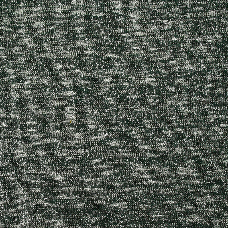 Maille tricot lurex argent fond vert foncé