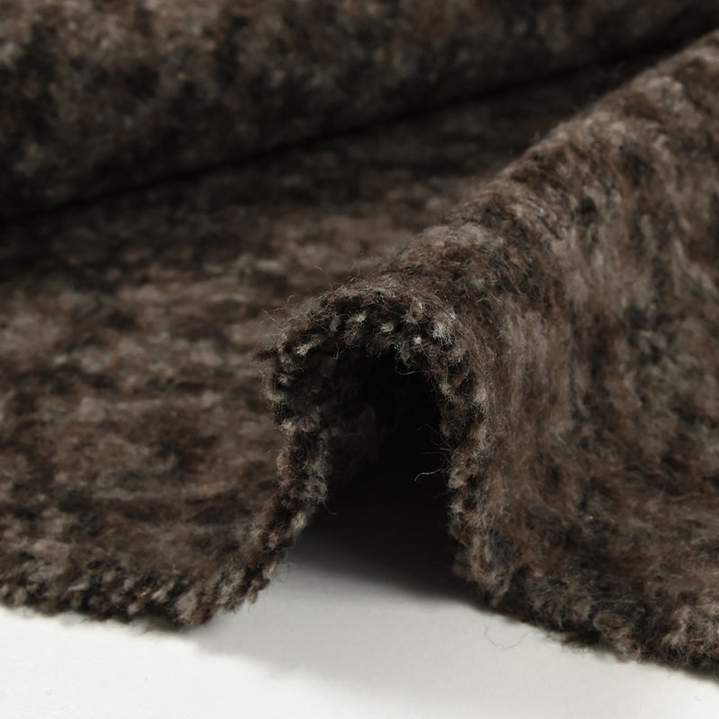 Jacquard de polyester bouilli beige et marron