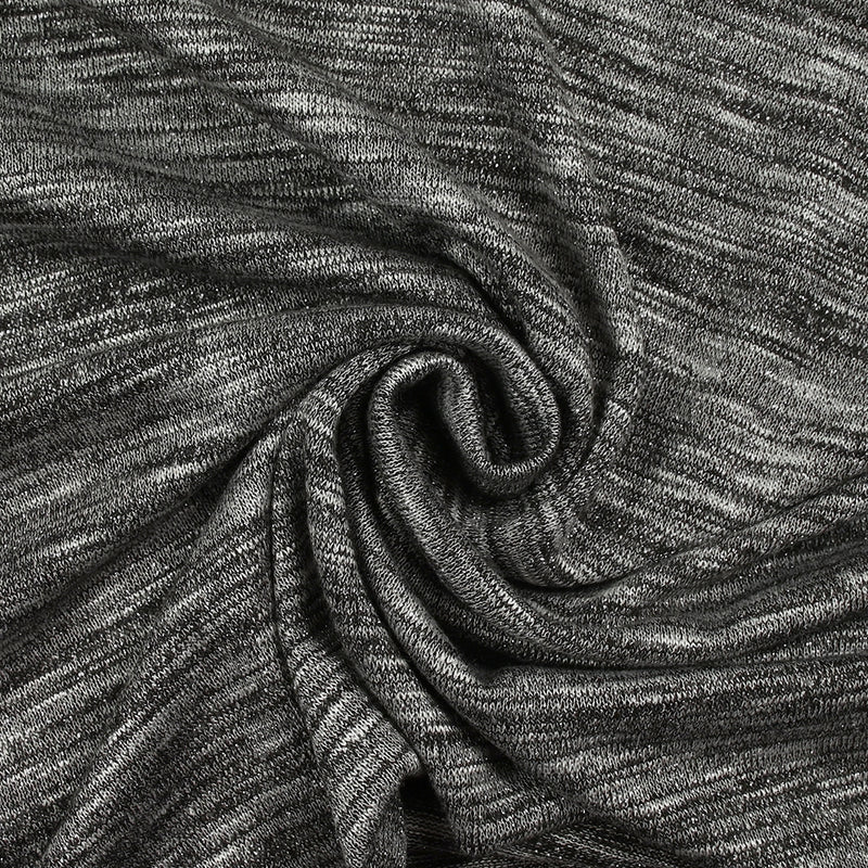 Maille chinée Elisa lurex argent fond noir