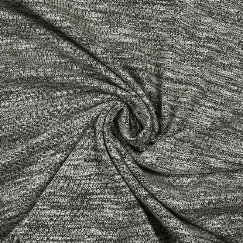 Maille chinée Nora lurex argent fond gris foncé