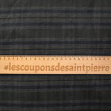 Velours côtelé 100% coton 1 mm à carreaux gris