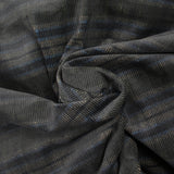 Velours côtelé 100% coton 1 mm à carreaux gris