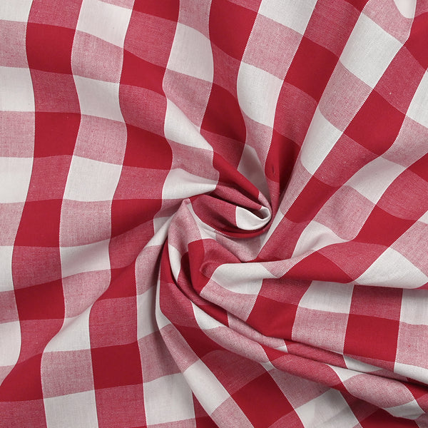 Coton Vichy 25mm rouge