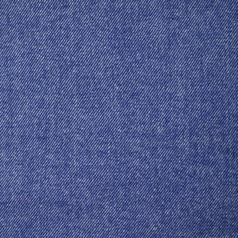 Sergé de laine mélangée bleu roi et blanc