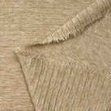 Jersey rayure ton sur ton en relief beige chiné