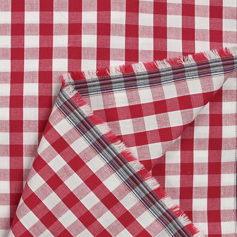 Algodón Vichy 9 mm rojo