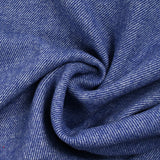 Sergé de laine mélangée bleu roi et blanc