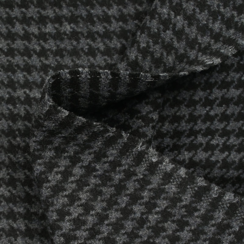 Laine mélangée pied-de-poule noir et anthracite