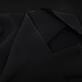 Crêpe polyester noir charbon