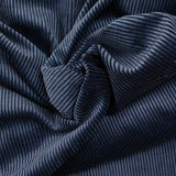 Velours côtelé coton élasthanne 3 mm bleu nuit