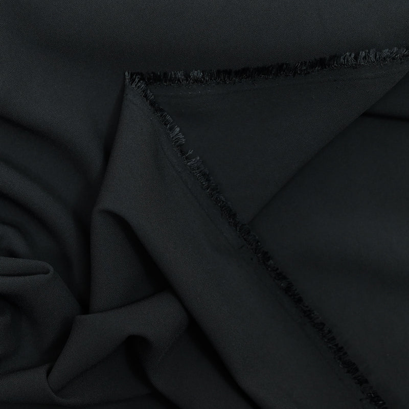 Crêpe polyester noir essentiel