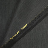 Tissu tailleur laine mélangée fantaisie gris argent fond noir