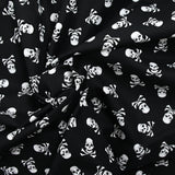 Coton imprimé skull party fond noir