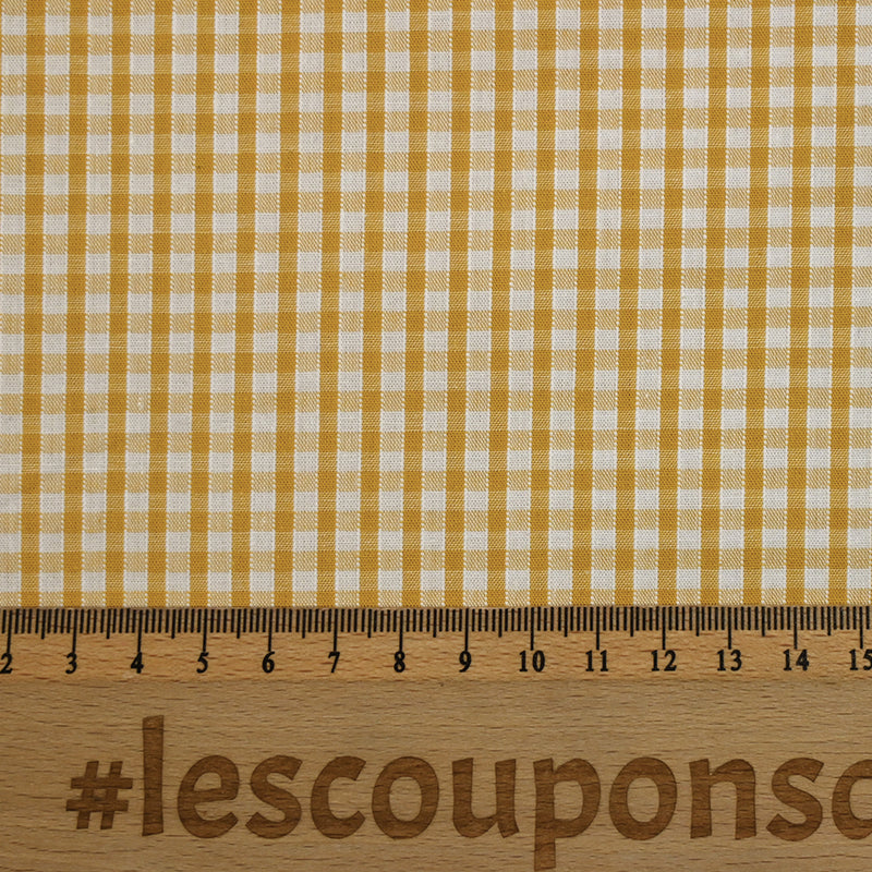 Cotton Vichy 3mm mustard