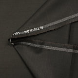 Black and dark brown wool blend twill suit fabric