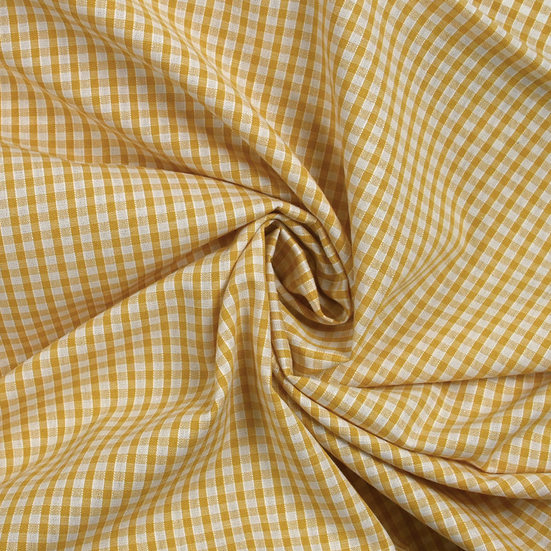 Cotton Vichy 3mm mustard