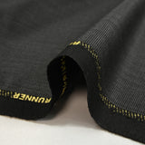 Tissu tailleur laine mélangée fantaisie gris argent fond noir