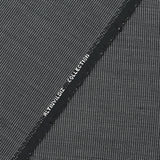 Tissu tailleur lin et laine mélangée pointillé blanc et gris fond noir