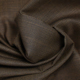 Tissu tailleur laine mélangée Oxford camel et marine