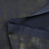 Maille polyester imprimée marbré fond bleu nuit