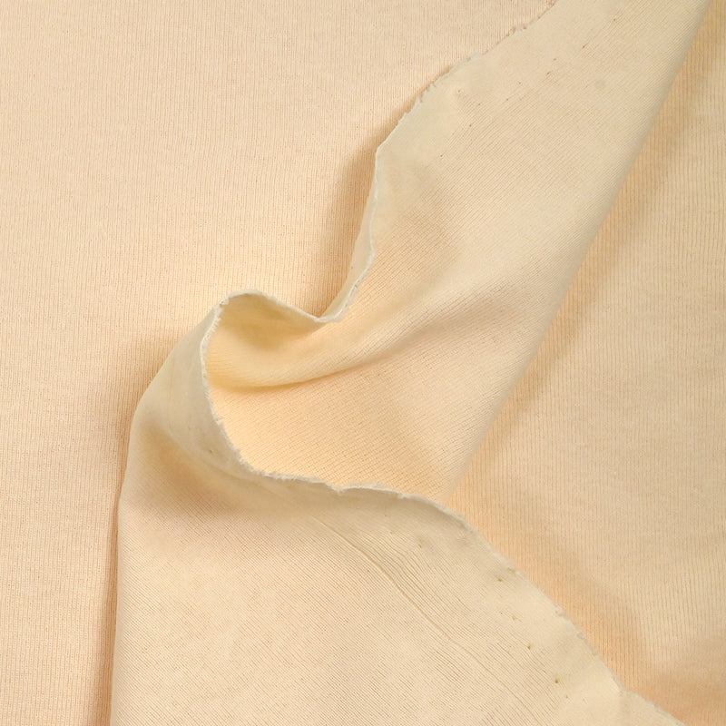 Maille Milano coton pêche blanche