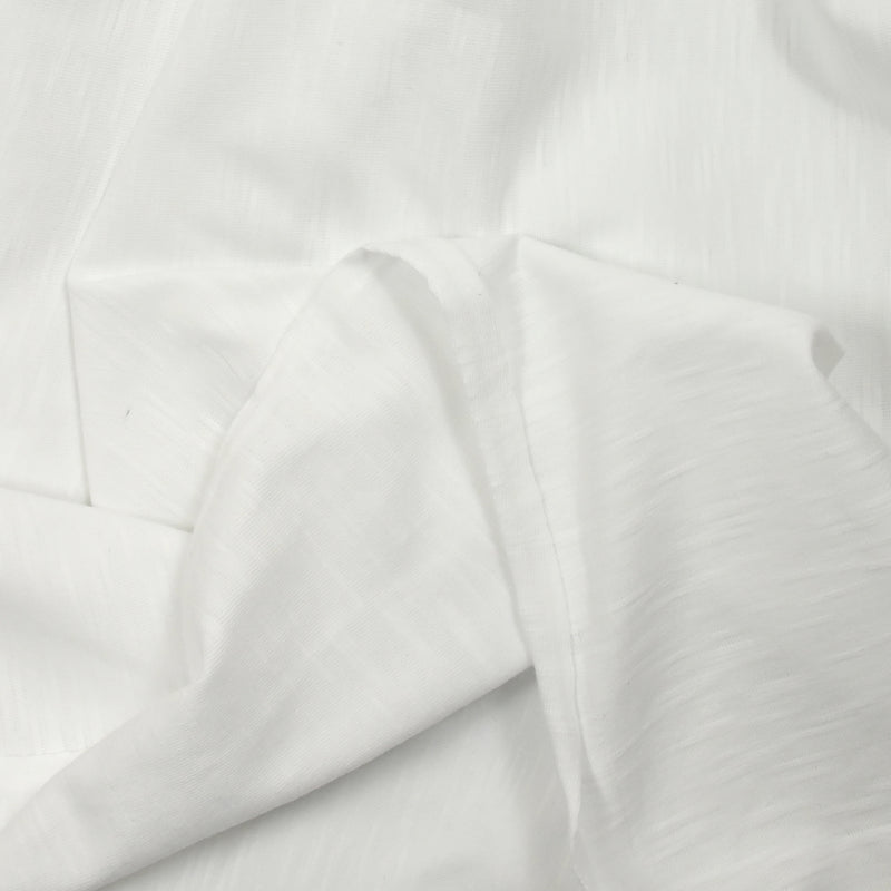 Jersey de coton flammé blanc neige