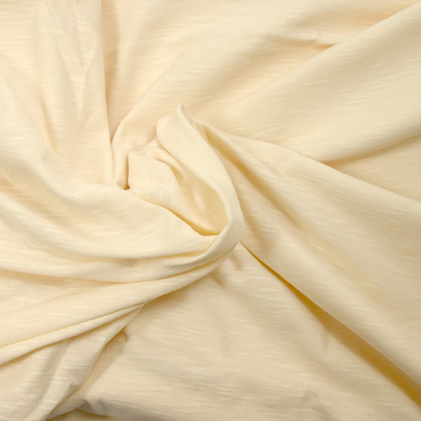 Jersey de coton flammé crème vanillée